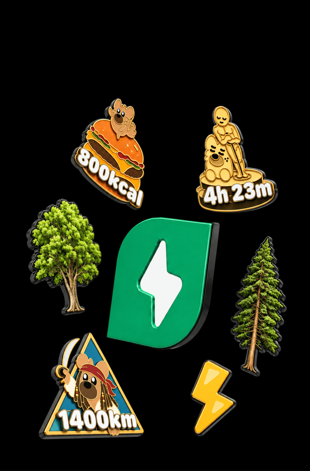 Flex ride rewards badges.